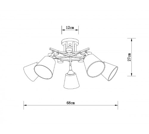 Потолочная люстра Arte Lamp Glassy A5078PL-5BK Потолочная люстра Arte Lamp Glassy A5078PL-5BK