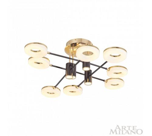 Потолочная люстра Arte Milano 271399/8 BK/GD Потолочная люстра Arte Milano 271399/8 BK/GD