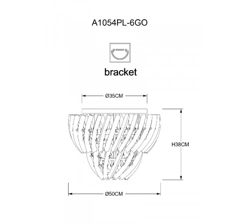 Потолочная люстра Arte Lamp Ella A1054PL-6GO Потолочная люстра Arte Lamp Ella A1054PL-6GO