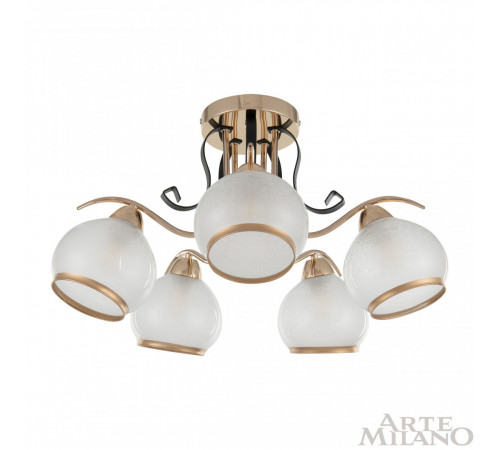 Потолочная люстра Arte Milano Amalfi 323306/5 FG+BK Потолочная люстра Arte Milano Amalfi 323306/5 FG+BK
