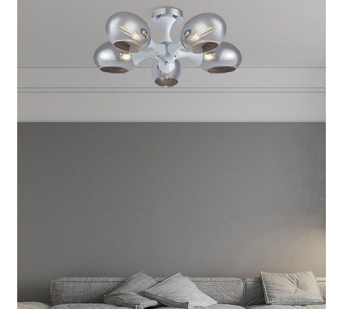 Потолочная люстра Arte Milano Napoli 329408/5 CR+WH Потолочная люстра Arte Milano Napoli 329408/5 CR+WH