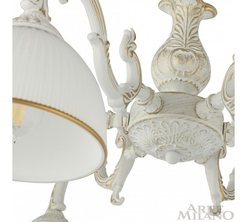 Потолочная люстра Arte Milano 346410/6 WT+G Потолочная люстра Arte Milano 346410/6 WT+G