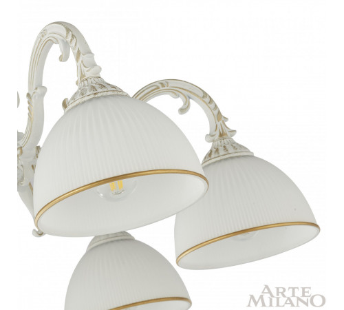 Потолочная люстра Arte Milano 346410/8 WT+G Потолочная люстра Arte Milano 346410/8 WT+G