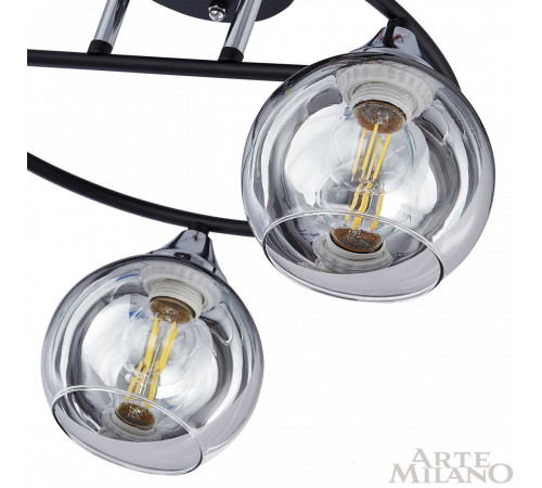 Потолочная люстра Arte Milano Amalfi 322403/3 BK+CR Потолочная люстра Arte Milano Amalfi 322403/3 BK+CR