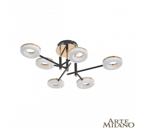 Потолочная люстра Arte Milano Ferrara 272999/6 BK/GD Потолочная люстра Arte Milano Ferrara 272999/6 BK/GD