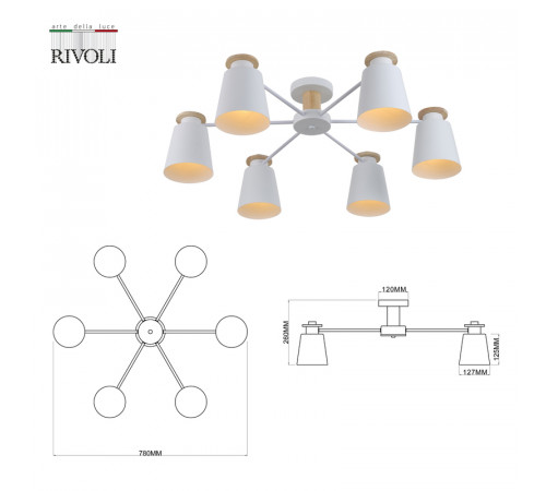 Потолочная люстра Rivoli Adna 9112-306 Б0053436
