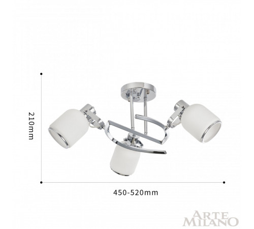 Потолочная люстра Arte Milano 272007/3C Ni Потолочная люстра Arte Milano 272007/3C Ni