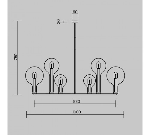 Потолочная люстра Maytoni Status MOD333PL-06BS1 Потолочная люстра Maytoni Status MOD333PL-06BS1
