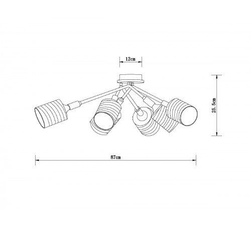Потолочная люстра Arte Lamp Maria A4536PL-6AB Потолочная люстра Arte Lamp Maria A4536PL-6AB