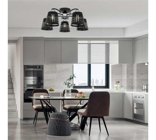 Потолочная люстра Arte Milano Amalfi 328207/5 BK.CR Потолочная люстра Arte Milano Amalfi 328207/5 BK.CR