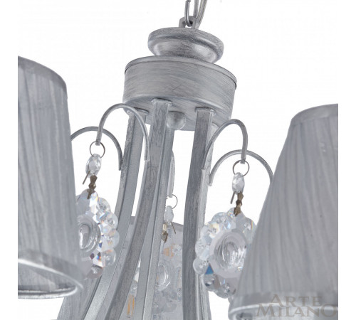 Потолочная люстра Arte Milano Amalfi 337146/5 WT+SL Потолочная люстра Arte Milano Amalfi 337146/5 WT+SL