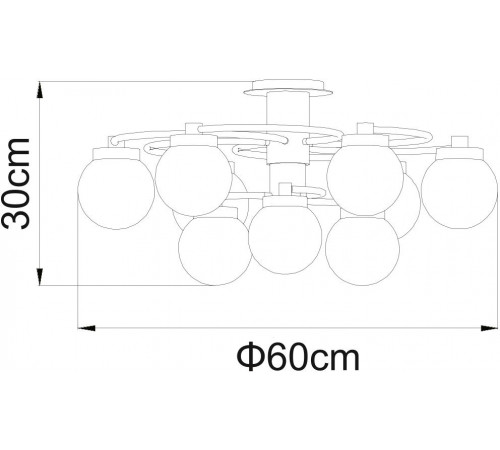 Потолочная люстра Arte Lamp Cloud A8170PL-9SS
