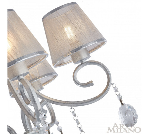 Потолочная люстра Arte Milano Amalfi 337146/5 WT+SL Потолочная люстра Arte Milano Amalfi 337146/5 WT+SL