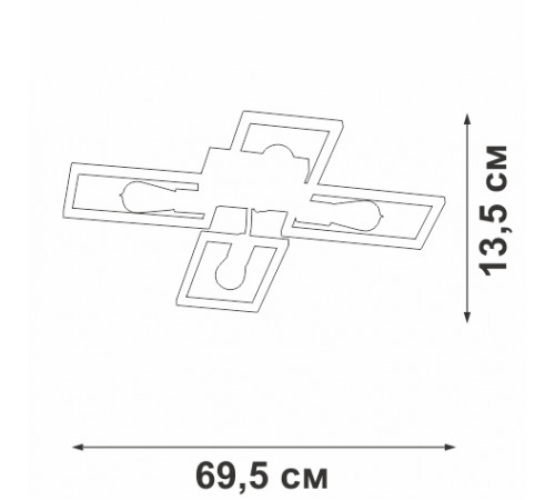 Потолочная люстра Vitaluce V3031-7/4PL