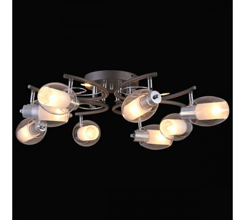 Потолочная люстра Natali Kovaltseva 75037-8C CHROME, GRAY Потолочная люстра Natali Kovaltseva 75037-8C CHROME, GRAY