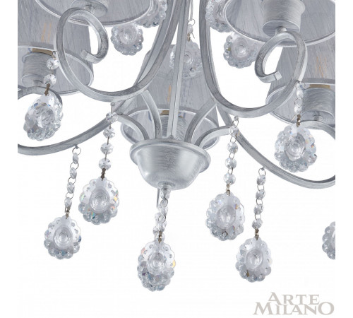 Потолочная люстра Arte Milano Amalfi 337146/5 WT+SL Потолочная люстра Arte Milano Amalfi 337146/5 WT+SL