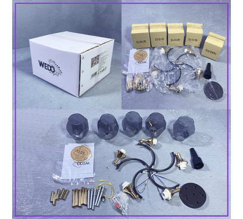 Потолочная люстра Seven Fires Koul SF3329/5C-CF-FGD-SMK
