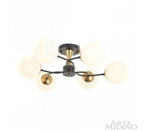 Потолочная люстра Arte Milano Neapolis 276808/6 BK/GD Потолочная люстра Arte Milano Neapolis 276808/6 BK/GD