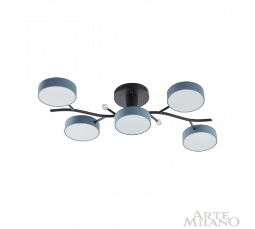 Потолочная люстра Arte Milano Ferrara 256606/5 Bk/Gr Потолочная люстра Arte Milano Ferrara 256606/5 Bk/Gr
