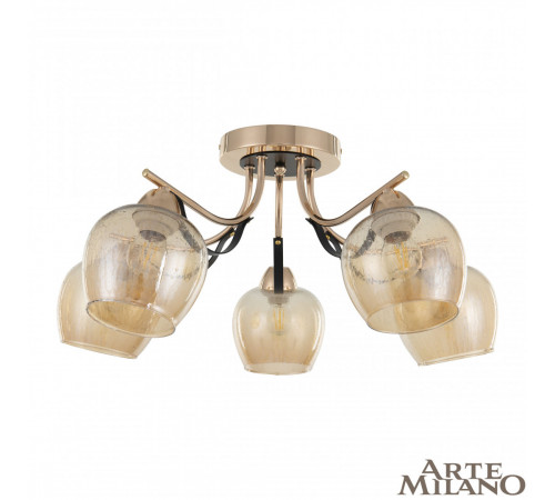 Потолочная люстра Arte Milano Amalfi 322306/5 FG+BK Потолочная люстра Arte Milano Amalfi 322306/5 FG+BK