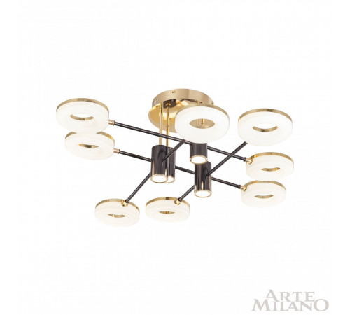 Потолочная люстра Arte Milano 271399/8 BK/GD Потолочная люстра Arte Milano 271399/8 BK/GD