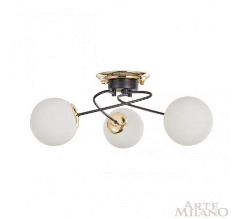 Потолочная люстра Arte Milano Neapolis 276408/3 BK/GD Потолочная люстра Arte Milano Neapolis 276408/3 BK/GD