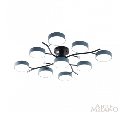 Потолочная люстра Arte Milano Ferrara 256606/8+1 Bk/Gr Потолочная люстра Arte Milano Ferrara 256606/8+1 Bk/Gr