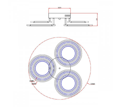 Потолочная люстра Escada Ice 10215/6LED