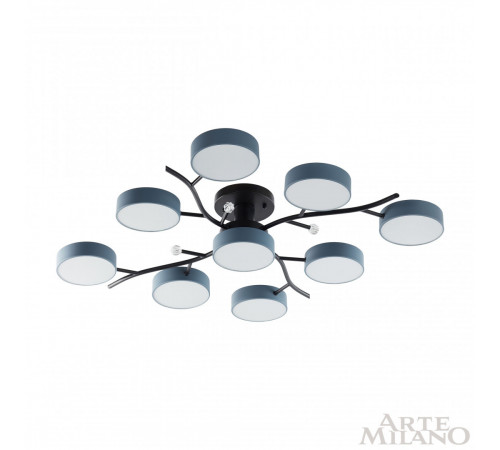 Потолочная люстра Arte Milano Ferrara 256606/8+1 Bk/Gr Потолочная люстра Arte Milano Ferrara 256606/8+1 Bk/Gr