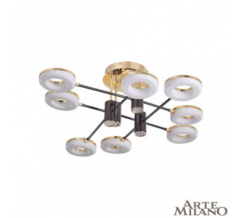 Потолочная люстра Arte Milano 271399/8 BK/GD Потолочная люстра Arte Milano 271399/8 BK/GD