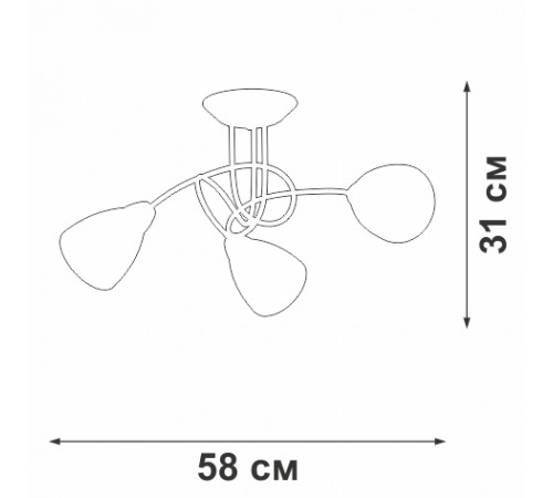 Потолочная люстра Vitaluce V3955-0/3PL Потолочная люстра Vitaluce V3955-0/3PL