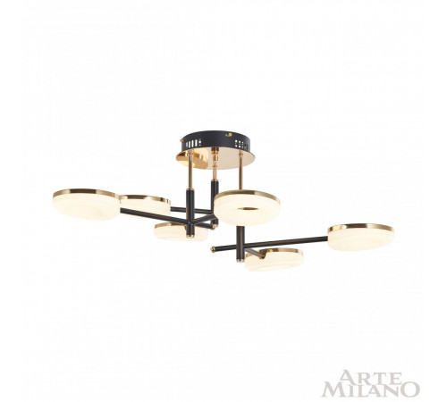 Потолочная люстра Arte Milano Ferrara 272999/6 BK/GD Потолочная люстра Arte Milano Ferrara 272999/6 BK/GD