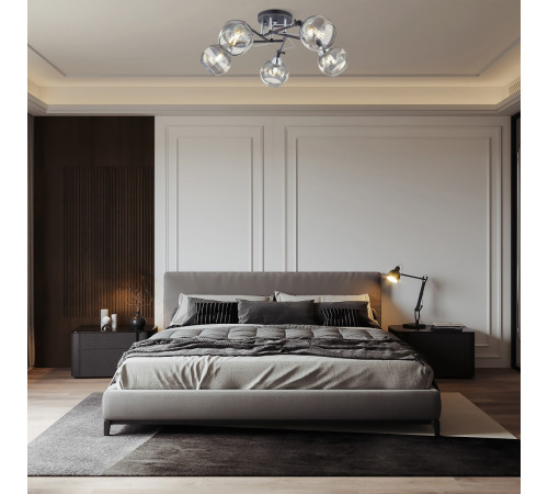 Потолочная люстра Arte Milano Amalfi 323685/5B BK+CR Потолочная люстра Arte Milano Amalfi 323685/5B BK+CR