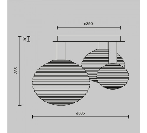 Потолочная люстра Maytoni Reels MOD268CL-03B Потолочная люстра Maytoni Reels MOD268CL-03B