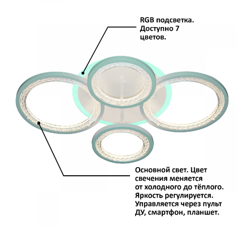 Потолочная люстра Natali Kovaltseva INNOVATION STYLE 83046 Потолочная люстра Natali Kovaltseva INNOVATION STYLE 83046
