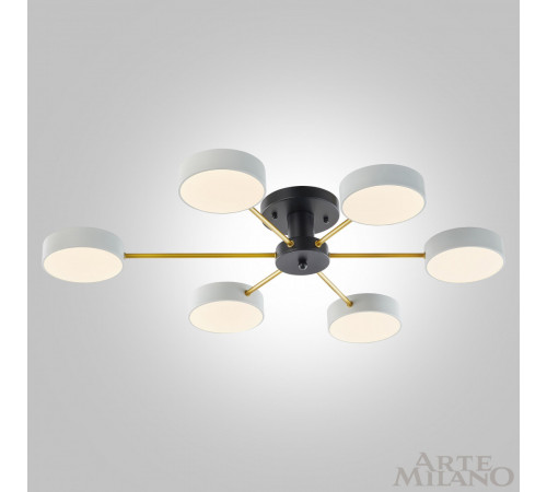 Потолочная люстра Arte Milano Ferrara 252006/6 Bk/Wh Потолочная люстра Arte Milano Ferrara 252006/6 Bk/Wh