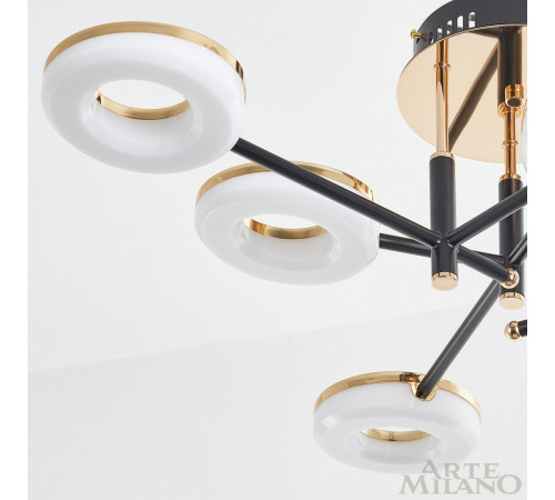 Потолочная люстра Arte Milano Ferrara 272999/6 BK/GD Потолочная люстра Arte Milano Ferrara 272999/6 BK/GD