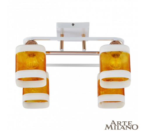 Потолочная люстра Arte Milano Amalfi 322008/4 WH+FG Потолочная люстра Arte Milano Amalfi 322008/4 WH+FG