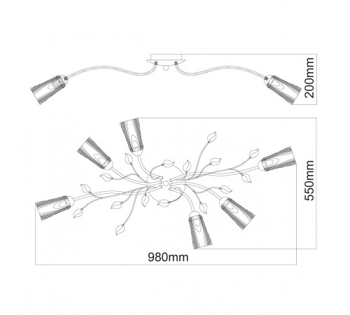Потолочная люстра MW-Light Восторг 242015206