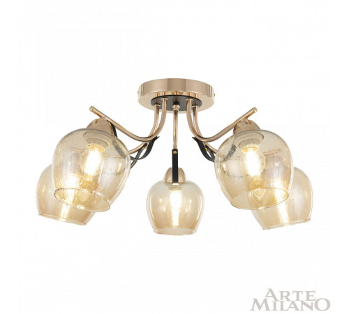 Потолочная люстра Arte Milano Amalfi 322306/5 FG+BK Потолочная люстра Arte Milano Amalfi 322306/5 FG+BK