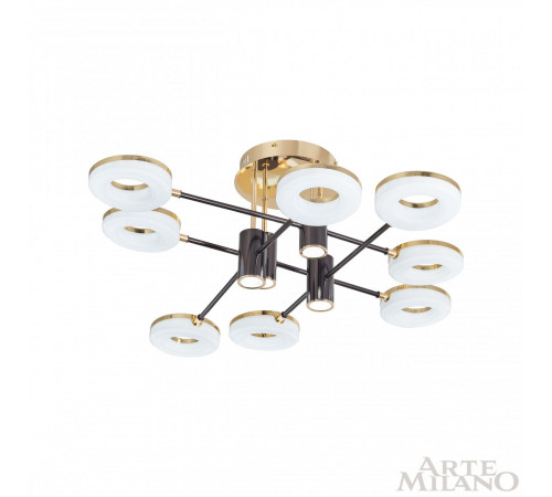Потолочная люстра Arte Milano 271399/8 BK/GD Потолочная люстра Arte Milano 271399/8 BK/GD