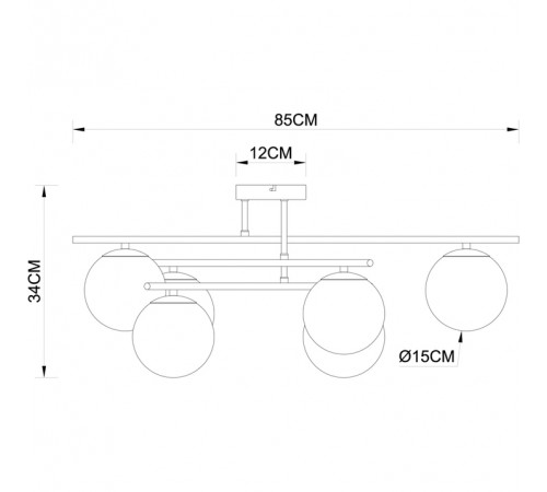 Потолочная люстра Arte Lamp Alcor A2224PL-6BK Потолочная люстра Arte Lamp Alcor A2224PL-6BK