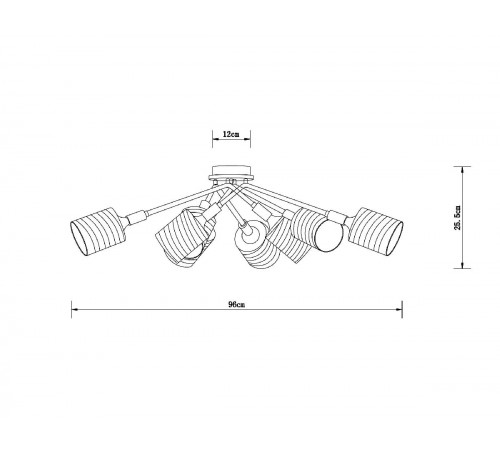 Потолочная люстра Arte Lamp Maria A4536PL-8AB Потолочная люстра Arte Lamp Maria A4536PL-8AB