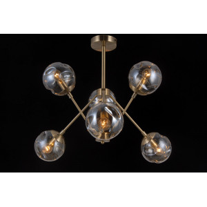 Люстра на штанге Natali Kovaltseva MOLECULE 81045-6C ANTIQUE BRASS