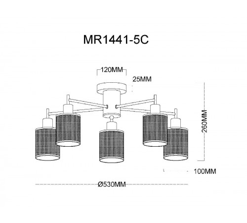 Потолочная люстра MyFar Solo MR1441-5C Потолочная люстра MyFar Solo MR1441-5C