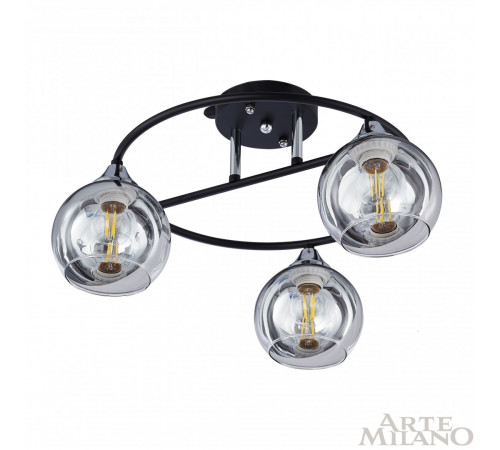 Потолочная люстра Arte Milano Amalfi 322403/3 BK+CR Потолочная люстра Arte Milano Amalfi 322403/3 BK+CR