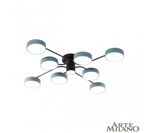 Потолочная люстра Arte Milano Ferrara 253039/8+1 Bk/Gr Потолочная люстра Arte Milano Ferrara 253039/8+1 Bk/Gr