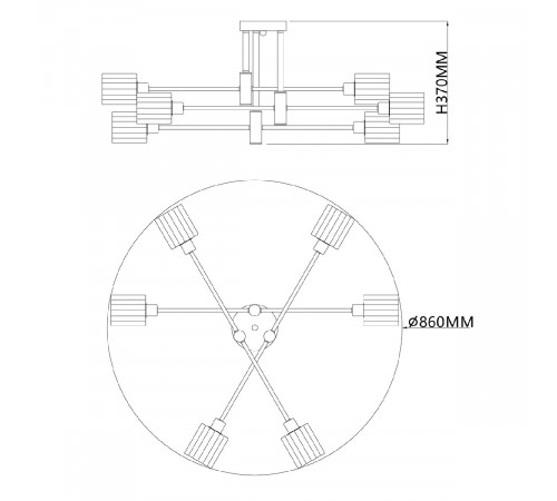 Потолочная люстра Escada Reflex 1140/6P