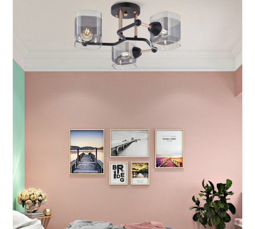 Потолочная люстра Arte Milano Amalfi 324308/3 BK+FG