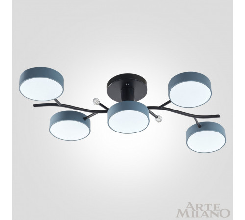 Потолочная люстра Arte Milano Ferrara 256606/5 Bk/Gr Потолочная люстра Arte Milano Ferrara 256606/5 Bk/Gr